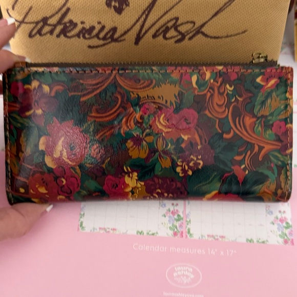 Patricia Nash Brown Floral Leather-Accent Crossbody with Wallet - Picture 9 of 15